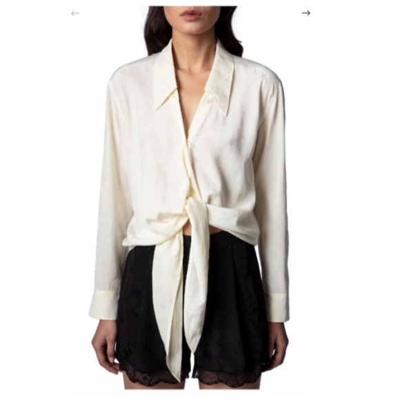 Zadig & Voltaire Touhy Squeleton Jaq Blouse. - Picture 1 of 8